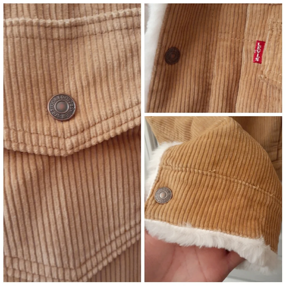 🎉HP!🎉 💎NWT Levi's Iced Coffee Corduroy Trucker Jacket - Picture 7 of 16